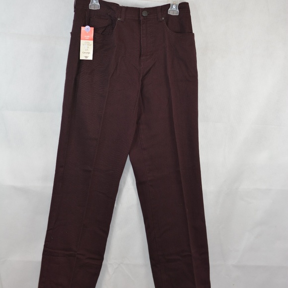 Burgundy Straight Leg High Waist Jean NWT SZ 12 - Picture 2 of 5
